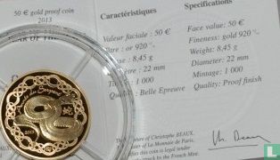 France 50 euro 2013 (PROOF) "Year of the Snake" - Image 3