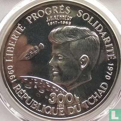 Chad 300 francs 1970 (PROOF) "10th anniversary of Independence - John Fitzgerald Kennedy" - Image 1
