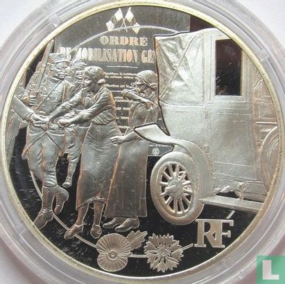 Frankrijk 10 euro 2014 (PROOF) "Centenary of the Great War - 100th anniversary of the General Mobilization" - Afbeelding 2