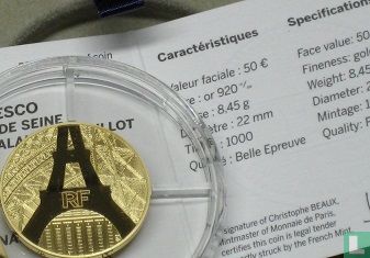 France 50 euro 2014 (PROOF) "125th anniversary of the Eiffel Tower" - Image 3