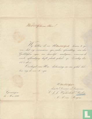's-Gravenhage - Huwelijks aankondiging 1860 met lakzegels - Afbeelding 3