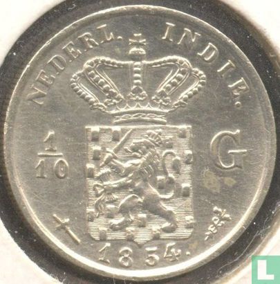 Dutch East Indies 1/10 gulden 1854 - Image 1