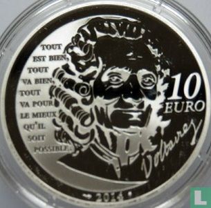Frankrijk 10 euro 2014 (PROOF) "Heroes of the French literature - Candide" - Afbeelding 1