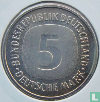 Allemagne 5 mark 1978 (F) - Image 2