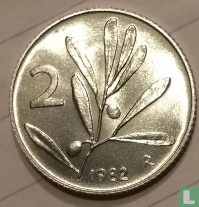 Italië 2 lire 1982 - Afbeelding 1