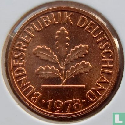 Duitsland 1 pfennig 1978 (F) - Afbeelding 1