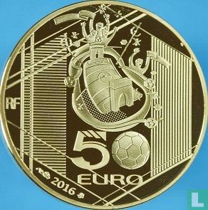 France 50 euro 2016 (PROOF - gold) "European football championship" - Image 1