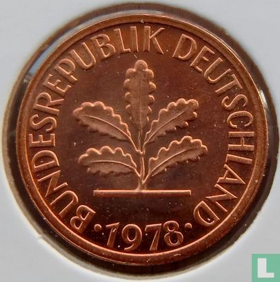 Duitsland 1 pfennig 1978 (G) - Afbeelding 1