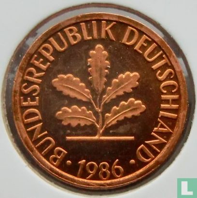 Allemagne 1 pfennig 1986 (D) - Image 1