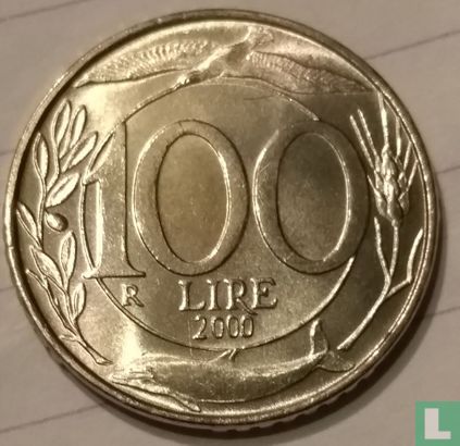 Italien 100 Lire 2000 - Bild 1