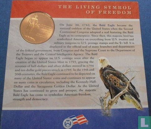 États-Unis 1 dollar 2008 (folder) "Bald Eagle" - Image 2