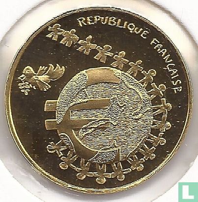 Frankrijk ¼ euro 2002 (PROOF - goud) "Children's design" - Afbeelding 2