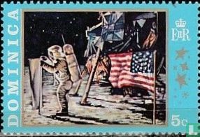 Astronaut en vlag