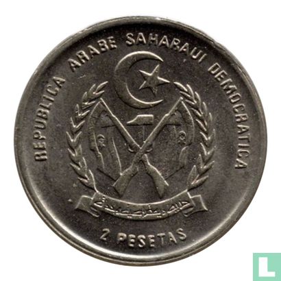 Arabische Democratische Republiek Sahara 2 pesetas 1992 - Afbeelding 2
