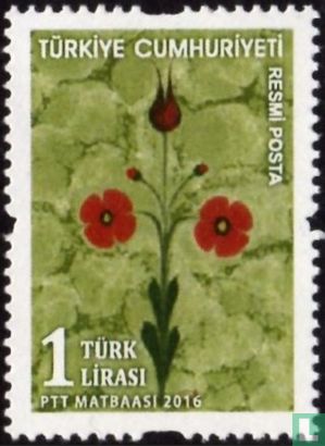 Flower decorations on marble