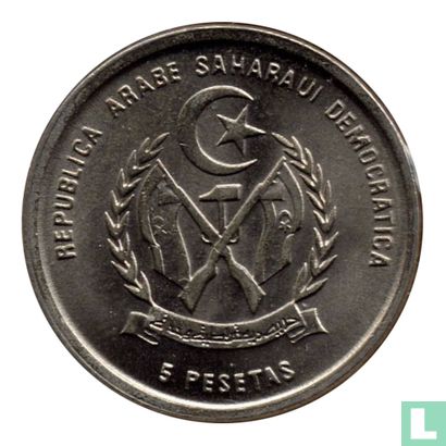 République arabe sahraouie démocratique 5 pesetas 1992 - Image 2