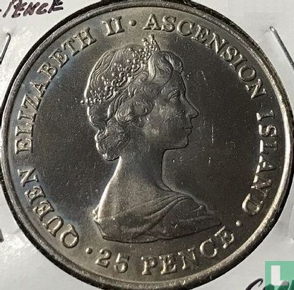 Ascension 25 Pence 1981 (Silber) "Royal Wedding of Prince Charles and Lady Diana" - Bild 2