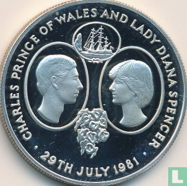 Sainte-Hélène 25 pence 1981 (BE) "Royal Wedding of Prince Charles and Lady Diana" - Image 1