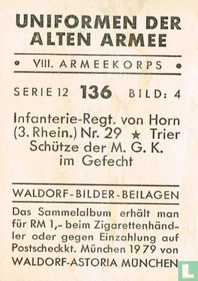 Infanterie-Regt. von Horn (3. Rhein.) Nr. 29 * Trier Schütze der M.G.K. im Gefecht - Afbeelding 2