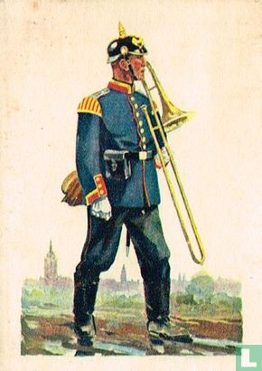 Infanterie-Rgt. Landgraf Friedr. I. v. Hessen-Cassel (1. Kurhessisches) Nr. 81 * Frankfurt a. Main * Hautboist i. Marschanzug - Afbeelding 1