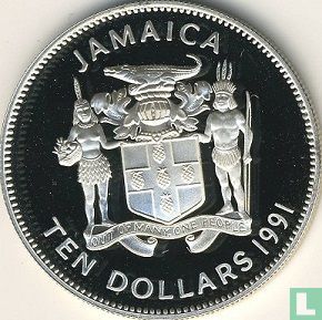 Jamaika 10 Dollar 1991 (PP) "500 years Columbus Discovery of the New World" - Bild 1