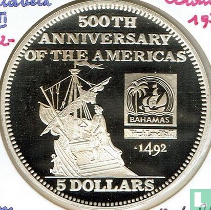 Bahamas 5 dollars 1991 (BE) "500th Anniversary of the Americas - Columbus Sighting Land" - Image 2