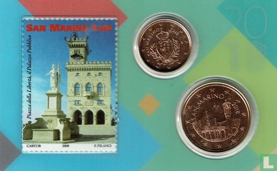 San Marino combinatie set 2018 (stamp & coincard) - Afbeelding 1