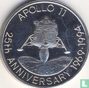 Turks- und Caicosinseln 5 Crown 1993 "25th anniversary Apollo 11 - lunar landing" - Bild 2