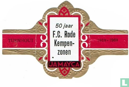 50 ans F.C. Fils de la Kempen rouge Jamayca - Turnhout - 1919-1969 - Image 1