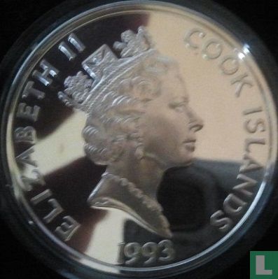 Cookeilanden 50 dollars 1993 (PROOF) "500 years of America - William Penn" - Afbeelding 1