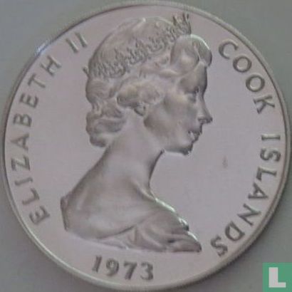 Cook-Inseln 2 Dollar 1973 "20th anniversary of the Coronation of Elizabeth II" - Bild 1