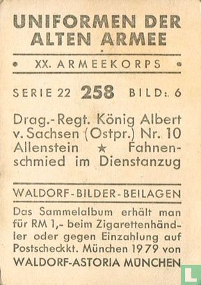 Drag.-Regt. König Albert v. Sachsen (Ostpr.) Nr. 10 Allenstein * Fahnenschmied im Dienstanzug - Afbeelding 2
