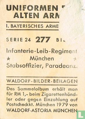 Infanterie-Leib-Regiment * Munchen * Stabsoffizier, Paradeanzug - Afbeelding 2