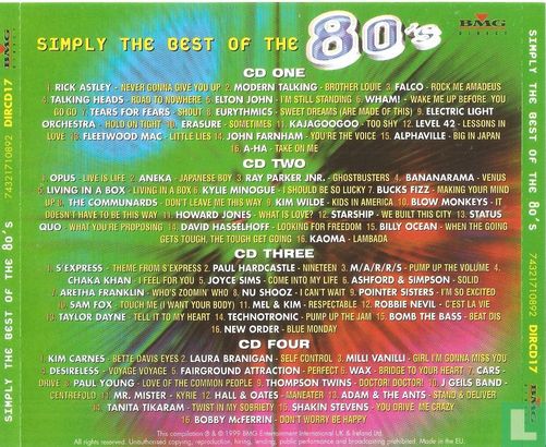 Simply the Best of the 80's - Afbeelding 2