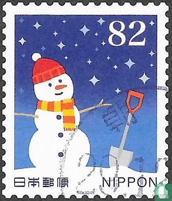 Greeting stamps winter