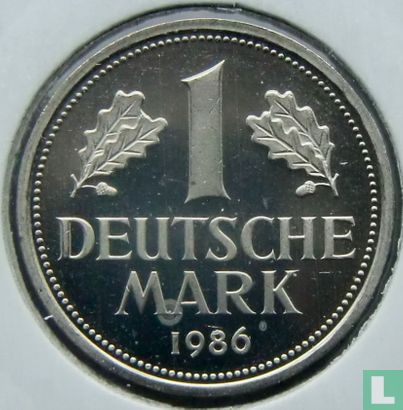 Duitsland 1 mark 1986 (J) - Afbeelding 1
