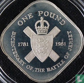 Jersey 1 pound 1981 (PROOF - zilver) "200th anniversary Battle of Jersey" - Afbeelding 1