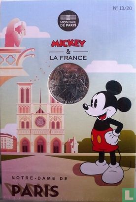 Frankrijk 10 euro 2018 (folder) "Mickey & France - Notre-Dame de Paris" - Afbeelding 1