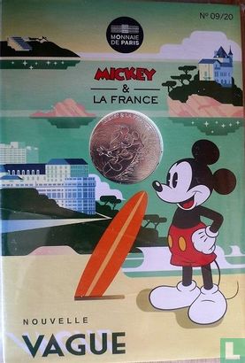 Frankreich 10 Euro 2018 (Folder) "Mickey & France - surfing in Biarritz" - Bild 1