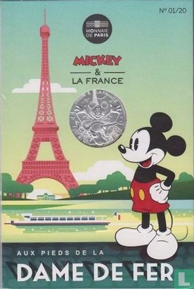 Frankreich 10 Euro 2018 (Folder) "Mickey & France - Eiffel Tower" - Bild 1