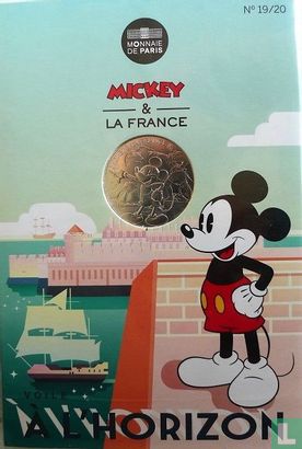 Frankreich 10 Euro 2018 (Folder) "Mickey & France - Port of Saint Malo" - Bild 1