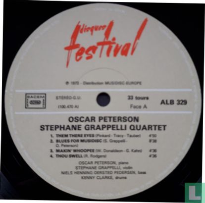 Oscar Peterson Stephane Grappelli Quartet  - Afbeelding 3