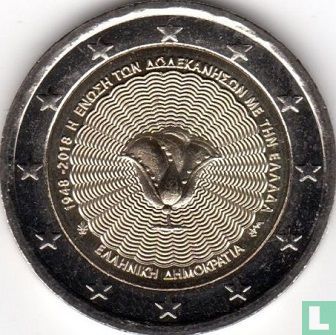 Grèce 2 euro 2018 "70th anniversary of the union of the Dodecanese Islands with Greece" - Image 1
