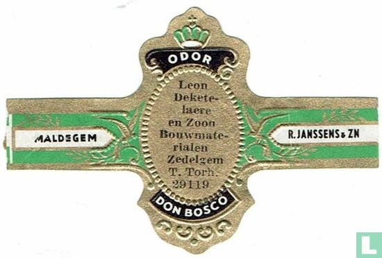 Odor Leon Dekete-Laere en Zoon Bouwmate-rialen Zedelgem T. Torh. 29119 Don Bosco - Maldegem - R. Janssens & Zn - Afbeelding 1