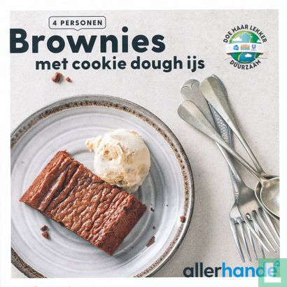 Brownies met cookie doughijs - Afbeelding 1