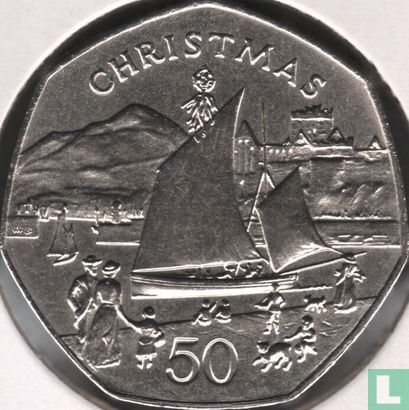 Insel Man 50 Pence 1981 (AB) "Christmas 1981" - Bild 2