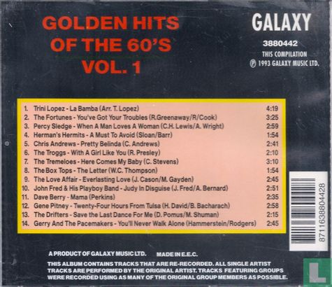 Golden Hits of the 60's Vol. 1 - Image 2