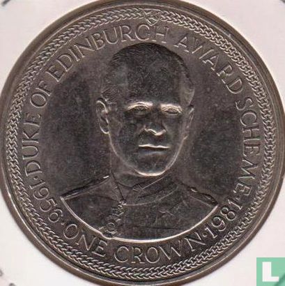 Isle of Man 1 crown 1981 (copper-nickel) "25th anniversary Duke of Edinburgh Award Scheme - portrait" - Image 2