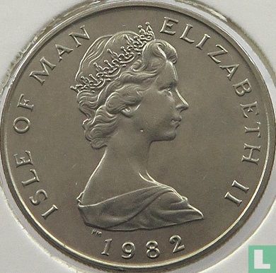 Man 5 pence 1982 (wiegje) - Afbeelding 1