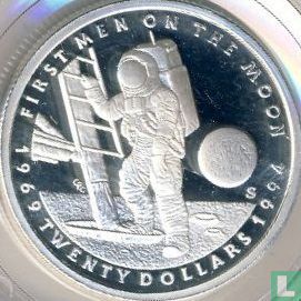 Marshalleilanden 20 dollars 1994 (PROOF) "25th anniversary First Men on the Moon" - Afbeelding 1